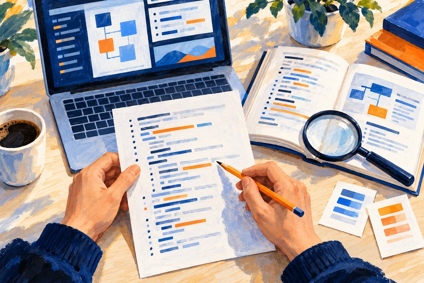 Illustration of checking technical evidence against reference documentation